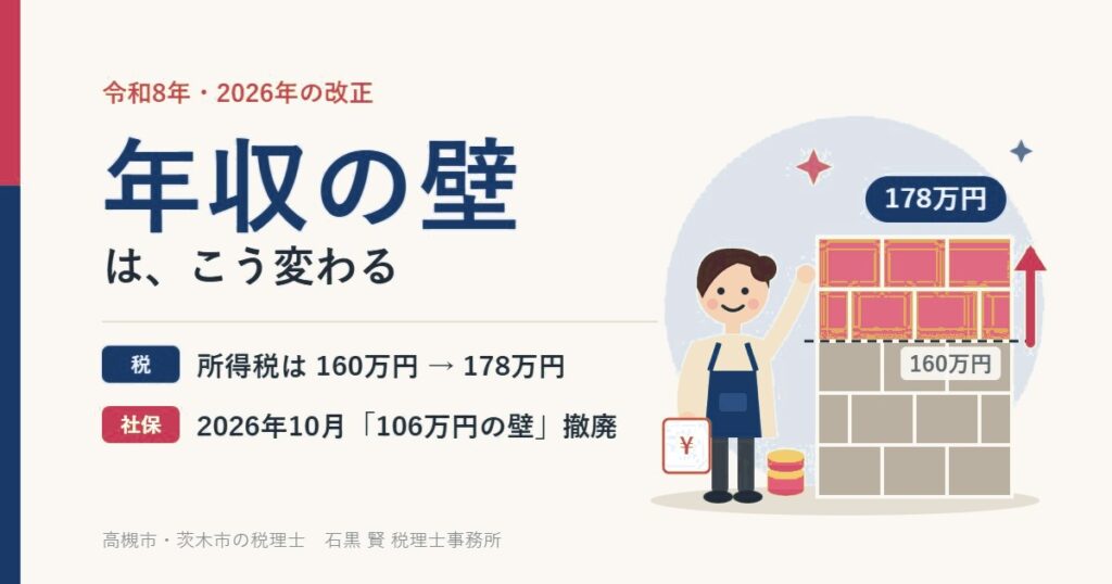 「年収の壁」は令和8年からこう変わる ― パート｜石黒賢税理士事務所（高槻市）