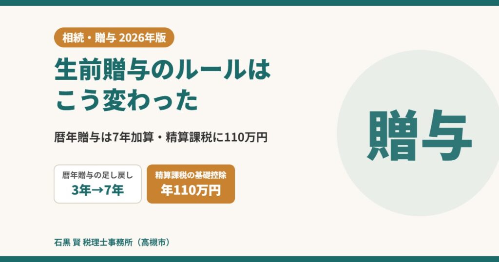 生前贈与のルールはこう変わった